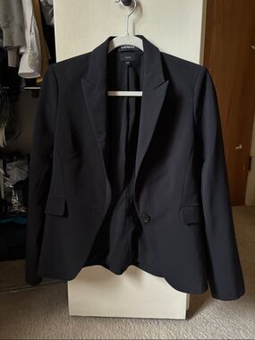 Express Classic One-Button Black Women's Blazer